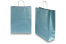 Sacs papier kraft avec anses rondes - bleu métallisé, 320 x 120 x 410 mm, 100 gr | PIT Packaging.ch/fr | Paysdesenveloppes