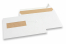 Fenstercouverts cremeweiss, 162 x 229 mm (C5), Fenster links 40 x 110 mm, Fensterposition 20 mm von Links und 72 mm von unten, 90 Gramm, ca. 7 Gramm pro Stück | PIT Packaging.ch | Couvertsbestellen
