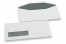 Enveloppes à fenêtre, blanche, 114 x 229 mm, fenêtre à 30 x 100 mm, position de la fenêtre à 15 mm du gauche et à 20 mm du bas, fermeture gommé, 80 grammes | PIT Packaging.ch/fr | Paysdesenveloppes