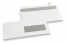 Fenstercouverts, Weiss, 114 x 229 mm (C5/6), Fenster rechts 40 x 110 mm, Fensterposition 15 mm von rechts und 24 mm von unten, haftklebeverschluß, 90 Gramm | PIT Packaging.ch | Couvertsbestellen