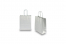 Tragetaschen aus Papier mit gedrehten Papierkordeln - silber, 180 x 80 x 220 mm, 90 Gramm | PIT Packaging.ch | Couvertsbestellen