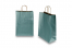 Sacs papier kraft avec anses rondes - bleu pétrole métallisé, 260 x 120 x 350 mm, 90 gr | PIT Packaging.ch/fr | Paysdesenveloppes