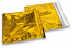 Goldene Holografische  Metallic Foliencouverts - 165 x 165 mm | PIT Packaging.ch | Couvertsbestellen