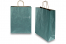 Sacs papier kraft avec anses rondes - bleu pétrole métallisé, 320 x 120 x 410 mm, 100 gr | PIT Packaging.ch/fr | Paysdesenveloppes