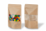 Standbodenbeutel Kraft mit Fenster - Braun, 160 x 270 x 80 mm, 750 ml | PIT Packaging.ch | Couvertsbestellen
