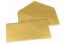 Farbige Couverts für Glückwunschkarten - Gold metallic, 110 x 220 mm | PIT Packaging.ch | Couvertsbestellen
