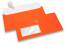 Enveloppes fluo - orange, avec fenêtre 45 x 90 mm, position de la fenêtre à 20 mm du gauche et à 15 mm du bas | PIT Packaging.ch/fr | Paysdesenveloppes