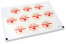 Pastilles adhésives thème amour - happy valentine's day fléche rouge traversé par coeur | PIT Packaging.ch/fr | Paysdesenveloppes