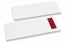 Bestecktasche Weiß ohne Besteckschnitt + Bordeaux Papierserviette | PIT Packaging.ch | Couvertsbestellen