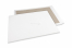 Papprückwandtaschen - 450 x 600 mm, 120 Gramm weiße Kraft-Vorderseite, 700 Gramm graue Duplex-Rückseite, ungummiert / kein Haftklebeverschluß | PIT Packaging.ch | Couvertsbestellen