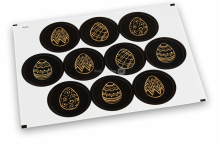 Pastilles adhésives thème Pâques - noir + jaune doré | PIT Packaging.ch/fr | Paysdesenveloppes
