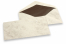 Marmor Couverts - 96 x 181 mm, Marmor Braun, Innenfutter Braun | PIT Packaging.ch | Couvertsbestellen