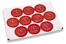 Pastilles adhésives thème Noël - Bonhomme de neige rouge | PIT Packaging.ch/fr | Paysdesenveloppes