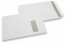 Fenstercouverts, Weiss, 229 x 324 mm (C4), Fenster rechts 40 x 110 mm, Fensterposition 20 mm von rechts und 60 mm von oben, gummiert, 120 Gramm | PIT Packaging.ch | Couvertsbestellen