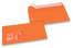 Orange, Fenstercouverts farbig, 110 x 220 mm (DL), Fenster links, Fensterformat 45 x 90 mm, Fensterposition 20 mm von links / 15 mm von unten, Haftklebeverschluss, 120 gr farbiges Papier  | PIT Packaging.ch | Couvertsbestellen