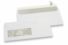 Laserdrucker Couverts, 110 x 220 mm (DL), Fenster links 40 x 110 mm, Fensterposition 15 mm von links und 20 mm von unten | PIT Packaging.ch | Couvertsbestellen