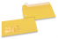 Enveloppes à fenêtre colorées - Jaune bouton d'or, 110 x 220 mm (DL), fenêtre à gauche, format de la fenêtre 45 x 90 mm, position de la fenêtre 20 mm à partir de la gauche / 15 mm bord en bas, fermeture par bande adhésive, papier de 120 grammes | PIT Packaging.ch/fr | Paysdesenveloppes