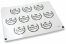 Pastilles adhésives thème communion - mi primera comunión blanc avec la guirlande noire | PIT Packaging.ch/fr | Paysdesenveloppes