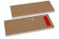 Bestecktasche Braun ohne Besteckschnitt + Rot Papierserviette | PIT Packaging.ch | Couvertsbestellen