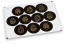Osteraufkleber - Schwarz +Goldgelb | PIT Packaging.ch | Couvertsbestellen
