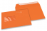 Orange, Fenstercouverts farbig, 162 x 229 mm (A5), Fenster links, Fensterformat 45 x 90 mm, Fensterposition 20 mm von links / 60 mm von unten, Haftklebeverschluss, 120 gr farbiges Papier | PIT Packaging.ch | Couvertsbestellen