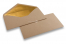Couverts aus Kraftpapier mit Innenfutter - 110 x 220 mm (EA 5/6) Gold | PIT Packaging.ch | Couvertsbestellen