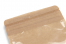 Exemple du bord de scellage de la pince à souder Type 150C sur un sachet stand-up avec une face extérieure en papier kraft et une face intérieure en matériau 12PET/60CPP | PIT Packaging.ch/fr | Paysdesenveloppes