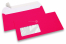 Enveloppes fluo - rose, avec fenêtre 45 x 90 mm, position de la fenêtre à 20 mm du gauche et à 15 mm du bas | PIT Packaging.ch/fr | Paysdesenveloppes