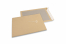 Papprückwandtaschen - 320 x 420 mm, 120 Gramm braune Kraft-Vorderseite, 450 Gramm graue Duplex-Rückseite, Haftklebeverschluß | PIT Packaging.ch | Couvertsbestellen