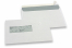 Fenstercouverts, Weiss, 156 x 220 mm (EA5), Fenster links 40 x 110 mm, Fensterposition 20 mm von links und 66 mm von unten, haftklebeverschluß, 90 Gramm | PIT Packaging.ch | Couvertsbestellen