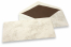 Marmor Couverts - 110 x 220 mm, Marmor Braun, Innenfutter Braun | PIT Packaging.ch | Couvertsbestellen