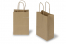 Tragetaschen aus Papier mit gedrehten Papierkordeln - braun gestreift, 140 x 80 x 210 mm, 90 Gramm | PIT Packaging.ch | Couvertsbestellen