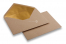 Couverts aus Kraftpapier mit Innenfutter - 114 x 162 mm (C 6) Gold | PIT Packaging.ch | Couvertsbestellen