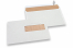 Fenstercouverts cremeweiss, 156 x 220 mm (EA5), Fenster rechts 40 x 110 mm, Fensterposition 15 mm von Rechts und 66 mm von unten, 90 Gramm, ca. 7 Gramm pro Stück | PIT Packaging.ch | Couvertsbestellen