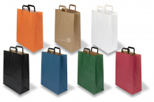 Sacs papier kraft avec anses plates | PIT Packaging.ch/fr | Paysdesenveloppes