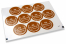 Pastilles adhésives thème communion - mi primera comunión marron avec la guirlande blanche | PIT Packaging.ch/fr | Paysdesenveloppes