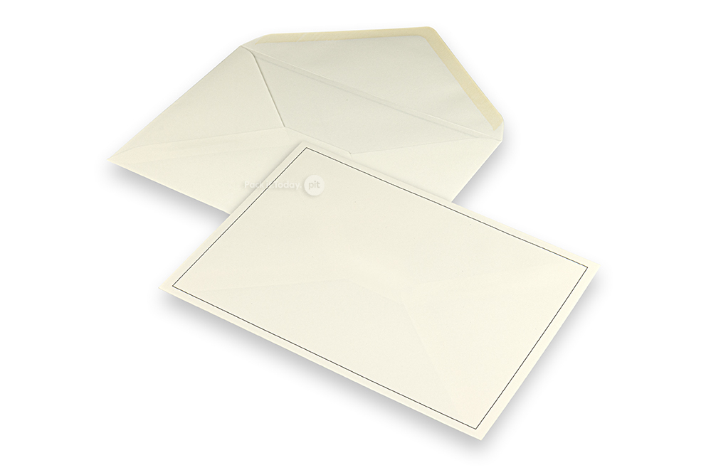 Couverts für Trauerkarten - Creme + einige Kante, 156 x 220 mm