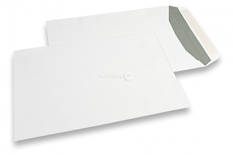 Enveloppes blanches en papier, 229 x 324 mm (C4), 120gr, fermeture gommée