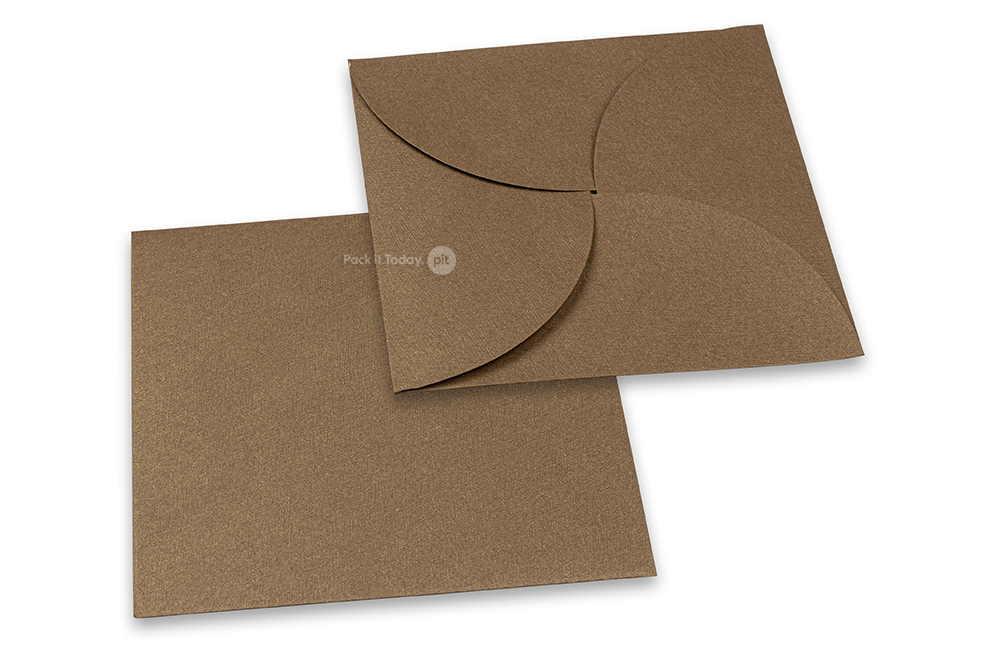Enveloppe cadeau forme fleur - Bronze