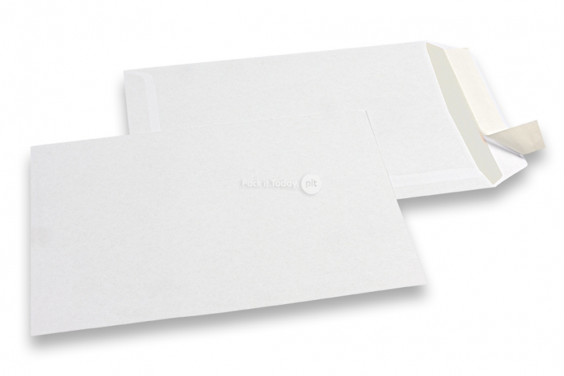 Enveloppes blanches standards, 162 x 229 mm, papier 90 gr, fenêtre à gauche, fermeture avec bande adhésive