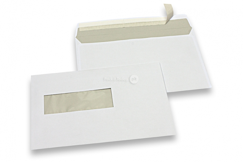 Laserdrucker Couverts, 156 x 220 mm (EA5), Fenster links 40 x 110 mm, Fensterposition 20 mm von links und 66 mm von unten, Gewicht pro Stück ca. 6 Gr. 