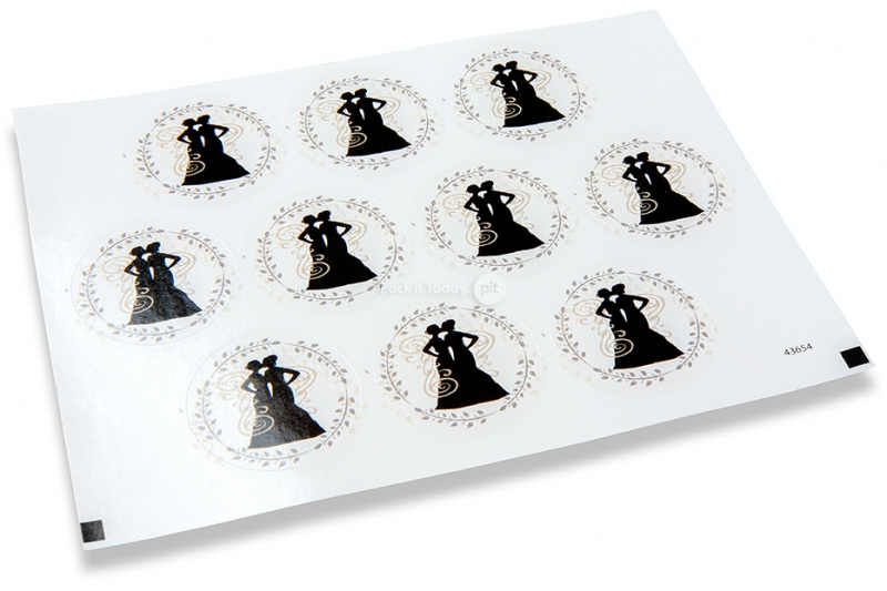 Pastilles adhésives thème mariage - femme et femme