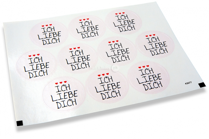 Pastilles adhésives thème amour- Ich liebe dich