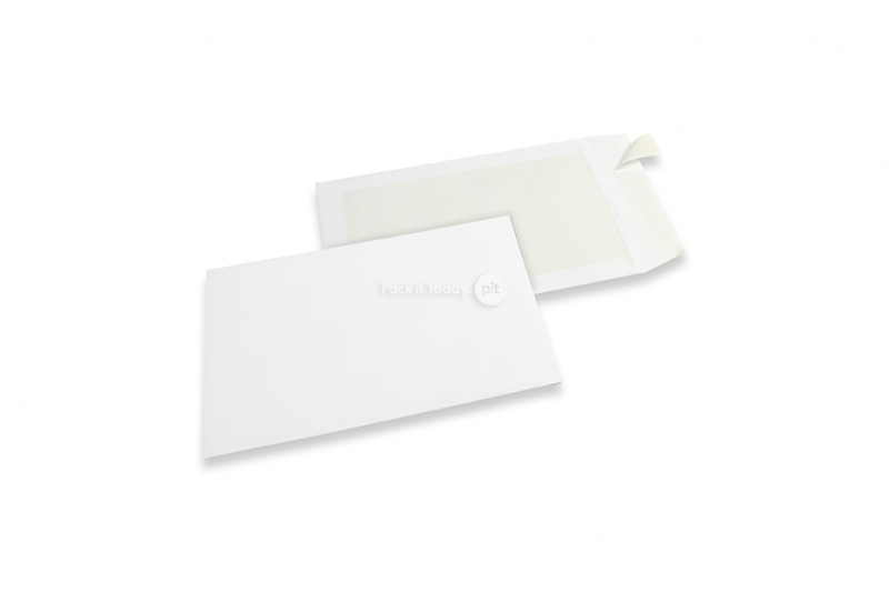 Enveloppes dos carton - 220 x 312 mm, recto kraft blanc 120 gr, dos duplex blanc 450 gr, fermeture adhésive