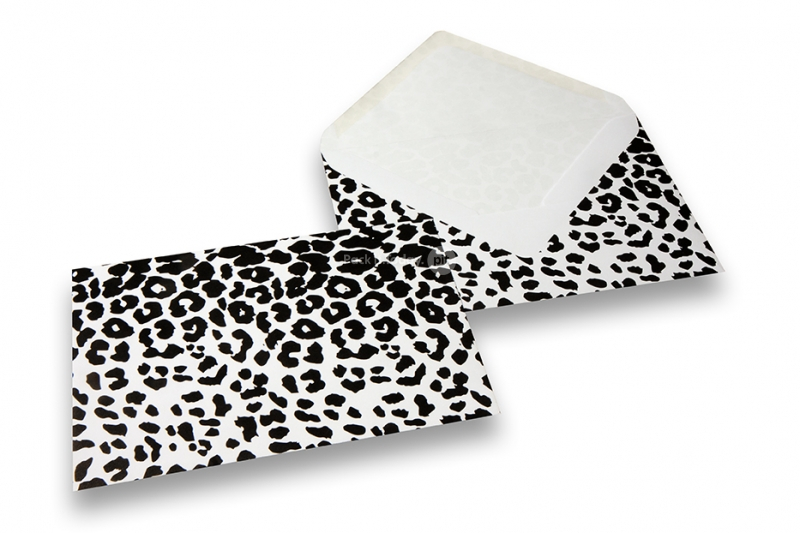 Couverts mit Tiermotiv - Schwarz, Pantherdruck