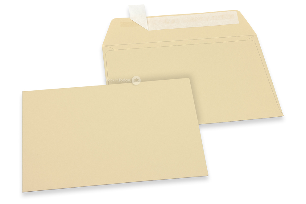 Farbige Couverts Papier - Camel, 114 x 162 mm