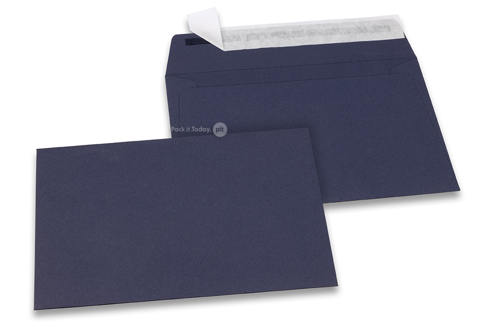 Farbige Couverts Papier - Dunkelblau, 114 x 162 mm