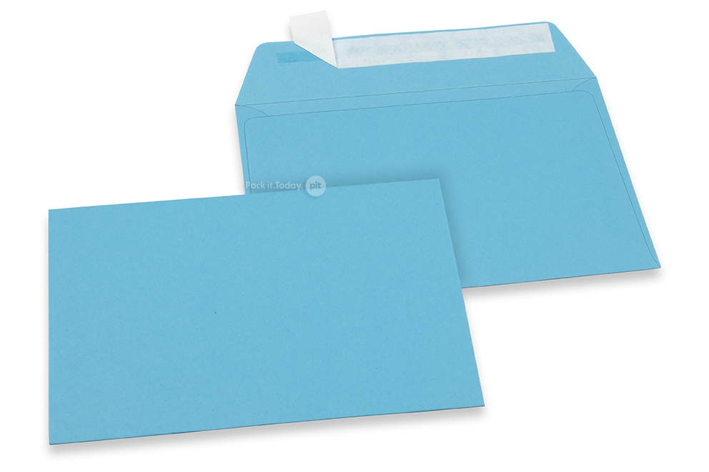 Farbige Couverts Papier - Himmelblau, 114 x 162 mm