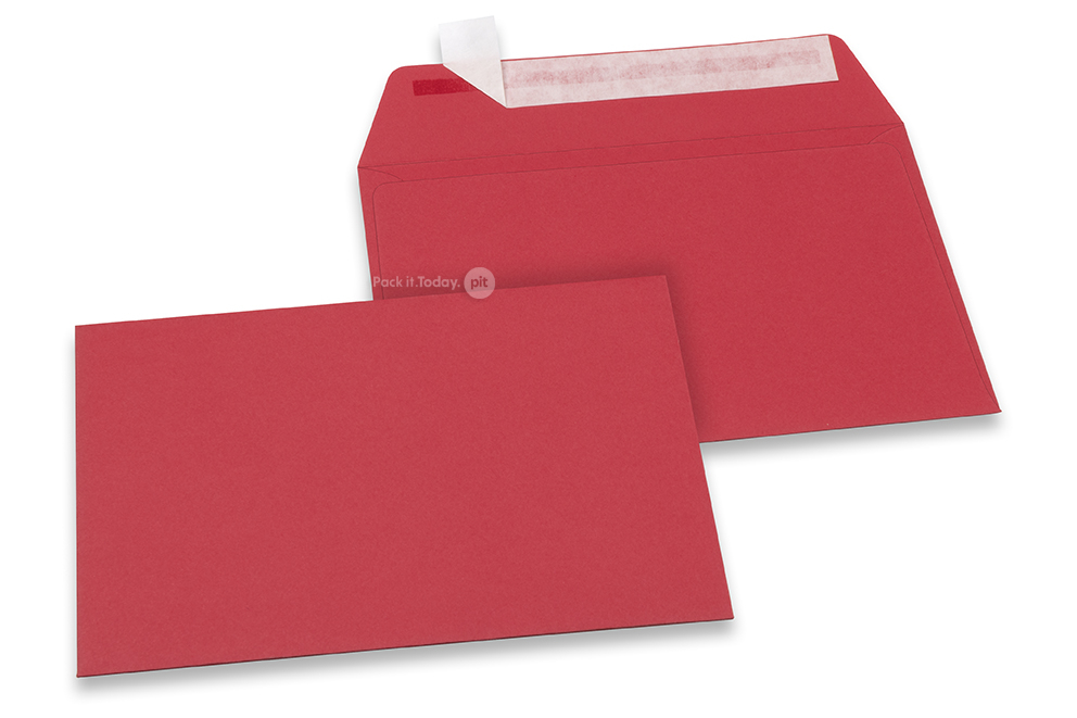 Farbige Couverts Papier - Rot, 114 x 162 mm