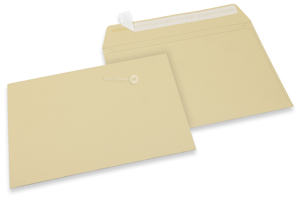 Farbige Couverts Papier - Camel, 162 x 229 mm